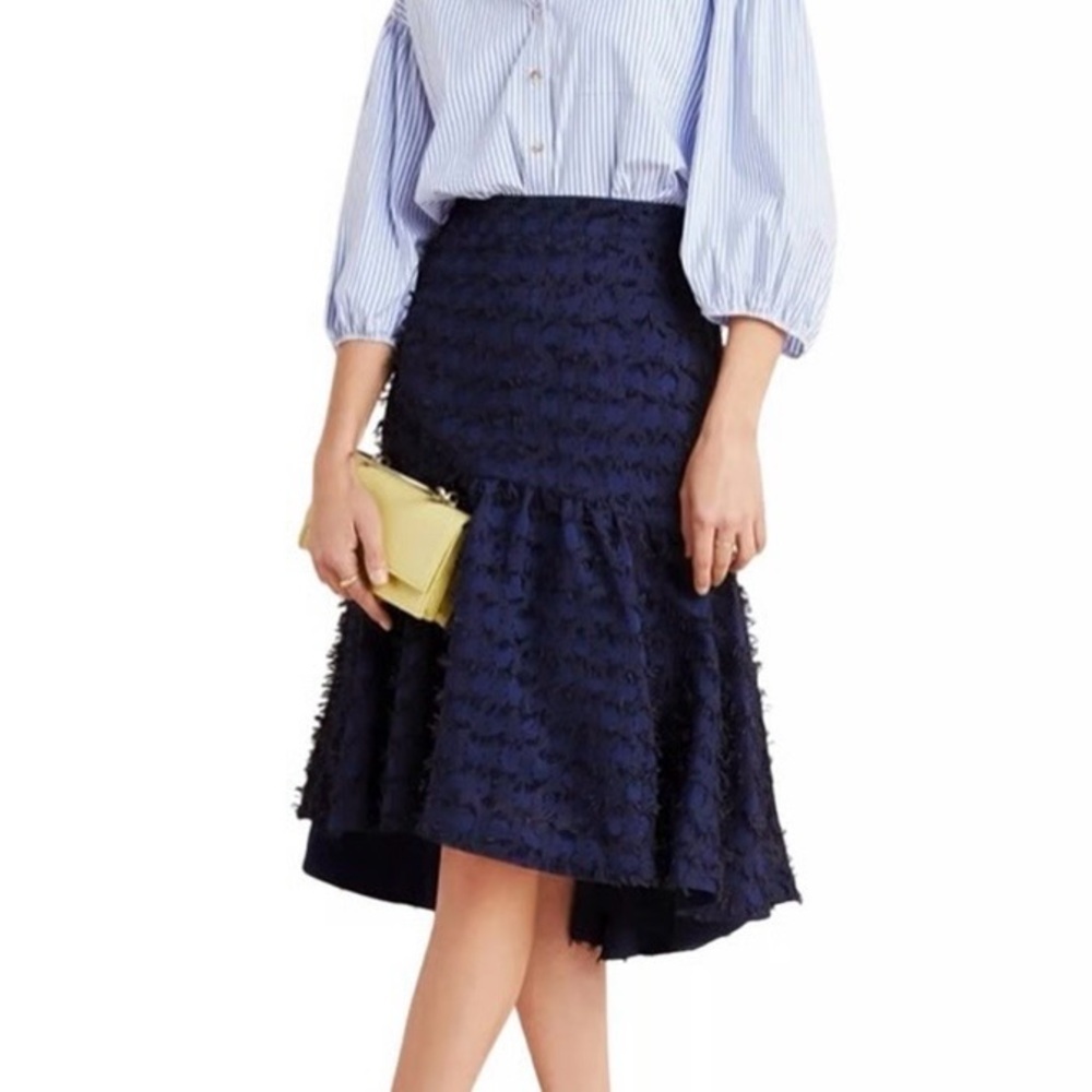Anthropologie Maeve Textured Miranda Skirt
